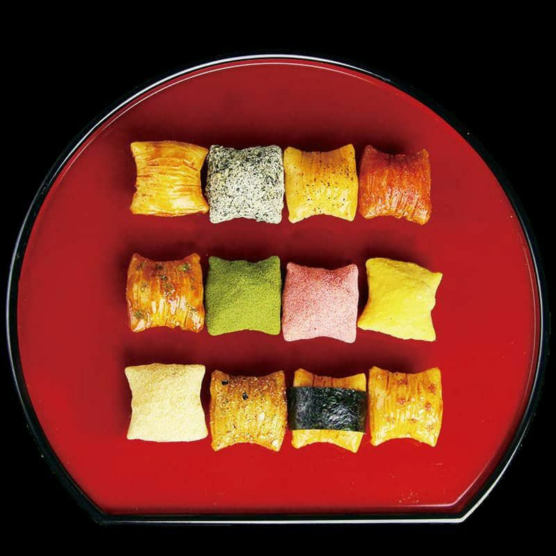 【京都名菓】宗禪 京西陣御菓子禮盒|朱珍・暦あられ綴・京の桜あられ緞子・絣|食用海老煎餅器裝|日式高級和菓子伴手禮