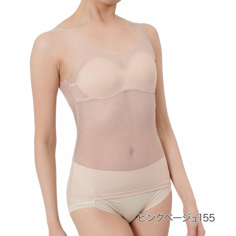 【話題熱銷】福助 SKIN TONE 無痕美肌感內衣|吸濕速乾×胸墊一體|開背/透膚上衣對策|日本熱銷背心內搭|女用內衣 M/L/LL 尺寸
