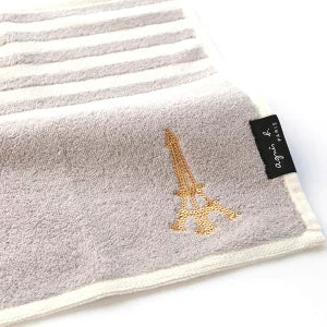 【agnes b. 法式閃耀大判毛巾手帕|28cm × 28cm|巴黎鐵塔亮片款|附原裝精美包裝】