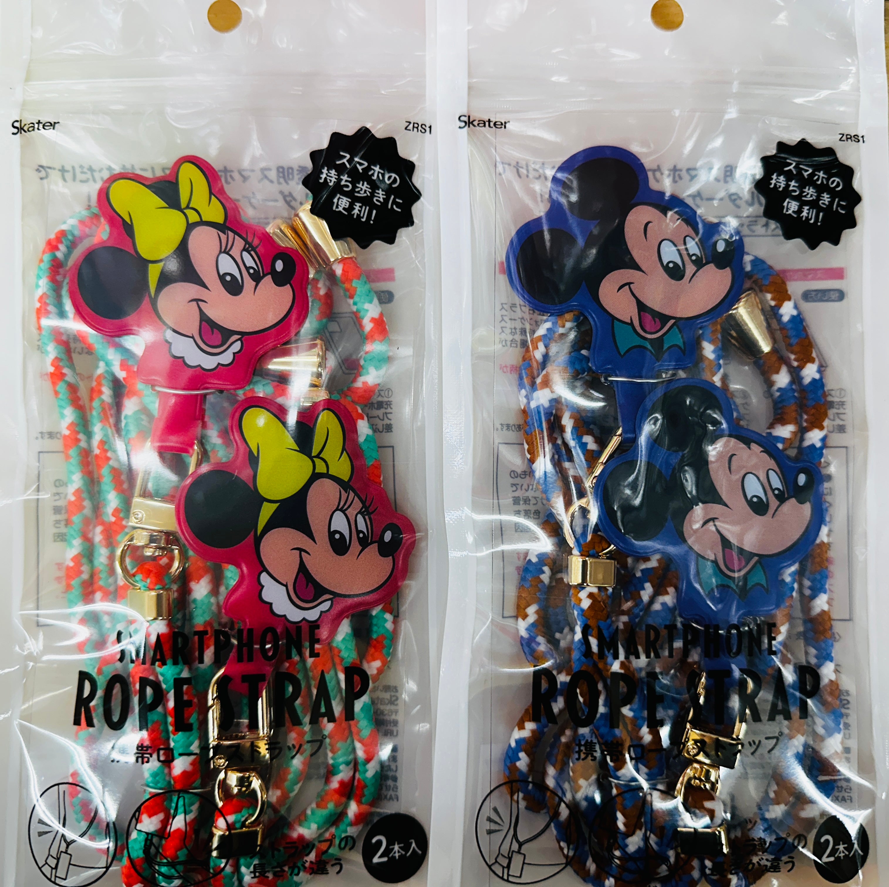 日本DISNEY掛帶手機繩2入組