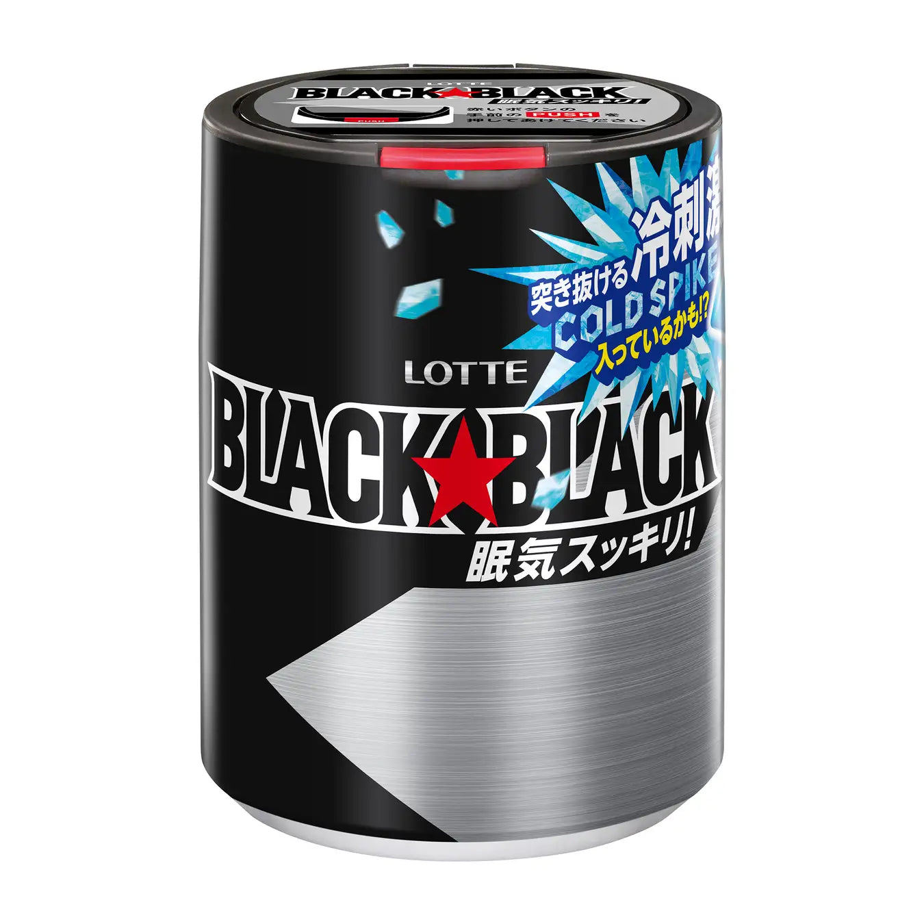 LOTTE BLACK BLACK COLD SPIKE|咖啡因提神口香糖 強冷特別版