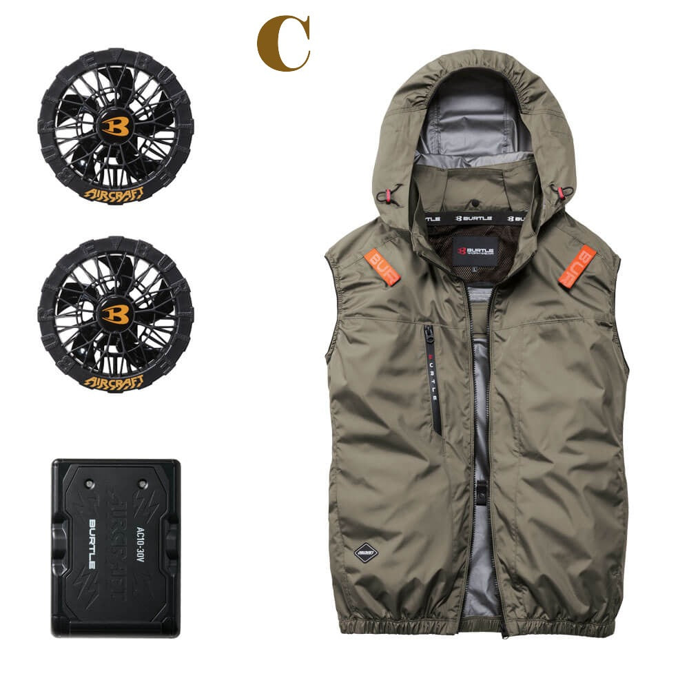 【2026最新款】BURTLE AC2094 空調服背心套組|新型30V電池+7色風扇 UVカット遮熱-8℃ 日本直送台灣