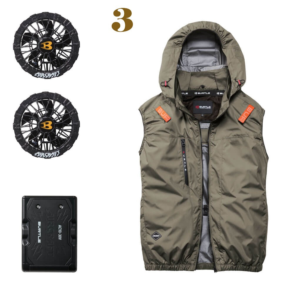 【2026最新款】BURTLE AC2094 空調服背心套組|新型30V電池+7色風扇 UVカット遮熱-8℃ 日本直送台灣