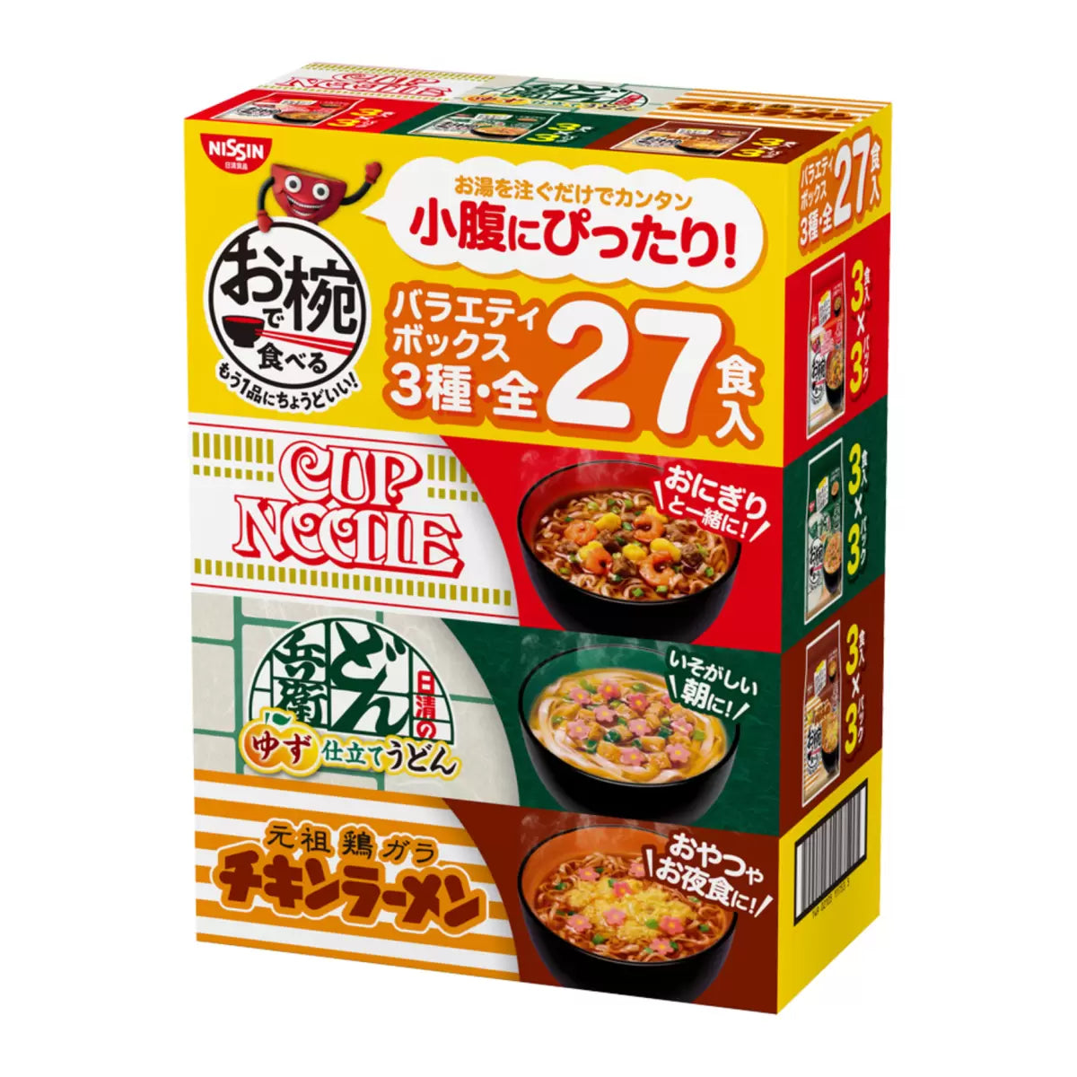 🍜 日本日清泡麵綜合箱|3種口味27入(杯麵+烏龍麵+雞湯拉麵)