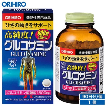 日本ORIHIRO高純度葡萄糖胺+軟骨素膠原錠 900粒|關節靈活保健首選|90日份大容量
