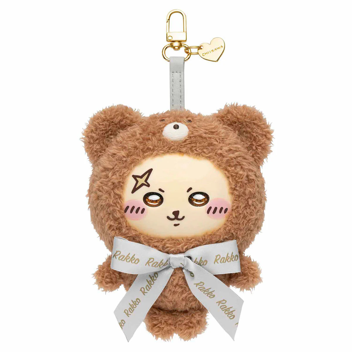 日本正版 Chiikawa 吉伊卡哇 Kiramekko Teddy Bear 絨毛吊飾|小八・兔兔・小桃・烏薩奇|熊熊裝可愛鑰匙圈