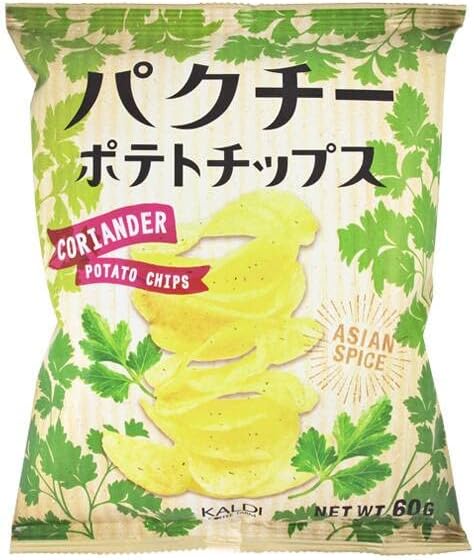 【香菜控必買】亞洲風味香菜洋芋片 60g|五種香料調製・越南香菜葉入・異國鹹香零食首選