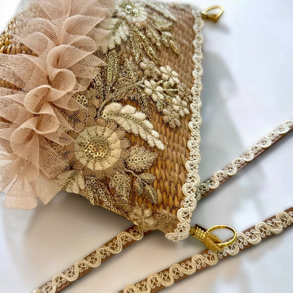 【多功能手提×肩背】日本職人刺繡緞帶迷你編織包|日系可愛設計・可拆式提把・輕巧實用隨身包