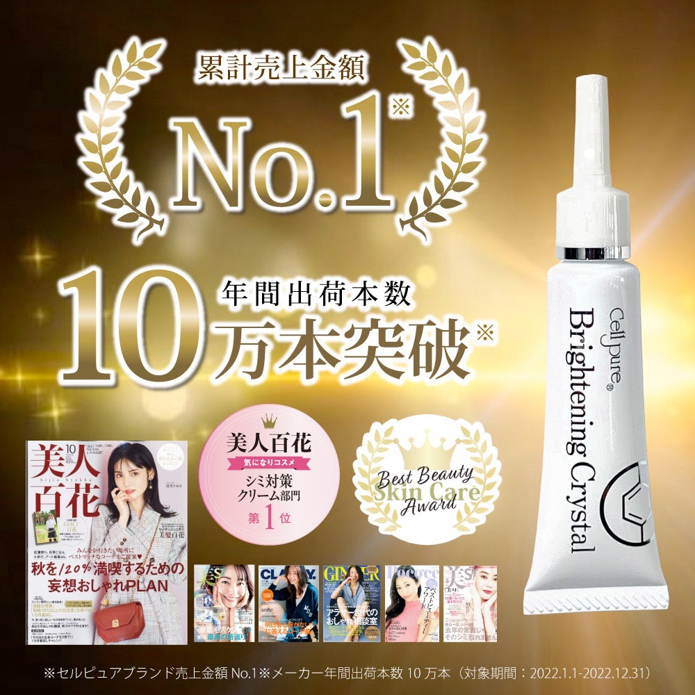 日本東京銀座皮膚科診所專用Cellpure肌膚修正乳橡皮檫Brightening Crystal 煥白霜12g
