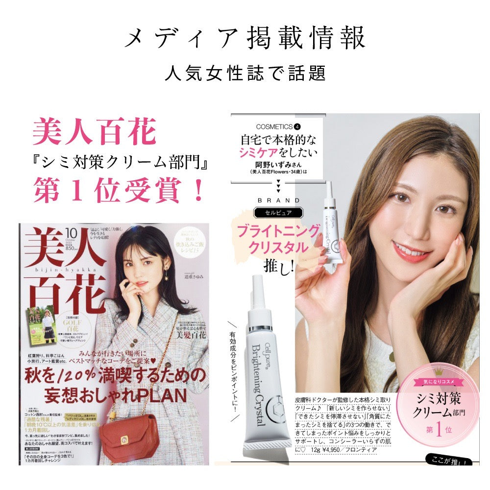 日本東京銀座皮膚科診所專用Cellpure肌膚修正乳橡皮檫Brightening Crystal 煥白霜12g
