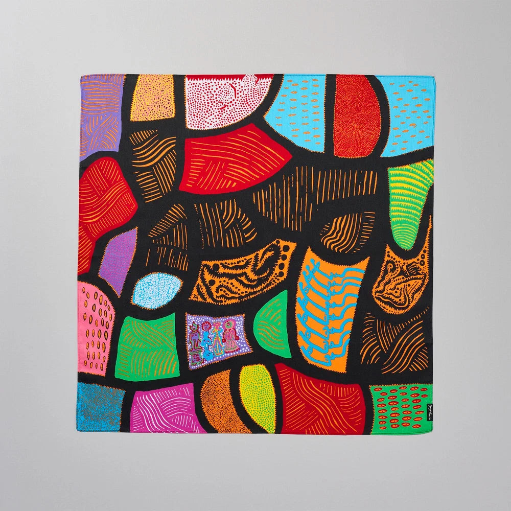 YAYOI KUSAMA STORE官方授權|草間彌生美術館原創手帕(花園人像系列)