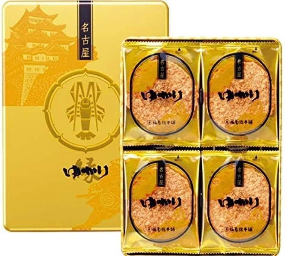 日本坂南總本舖限定黃金鐵盒蝦餅