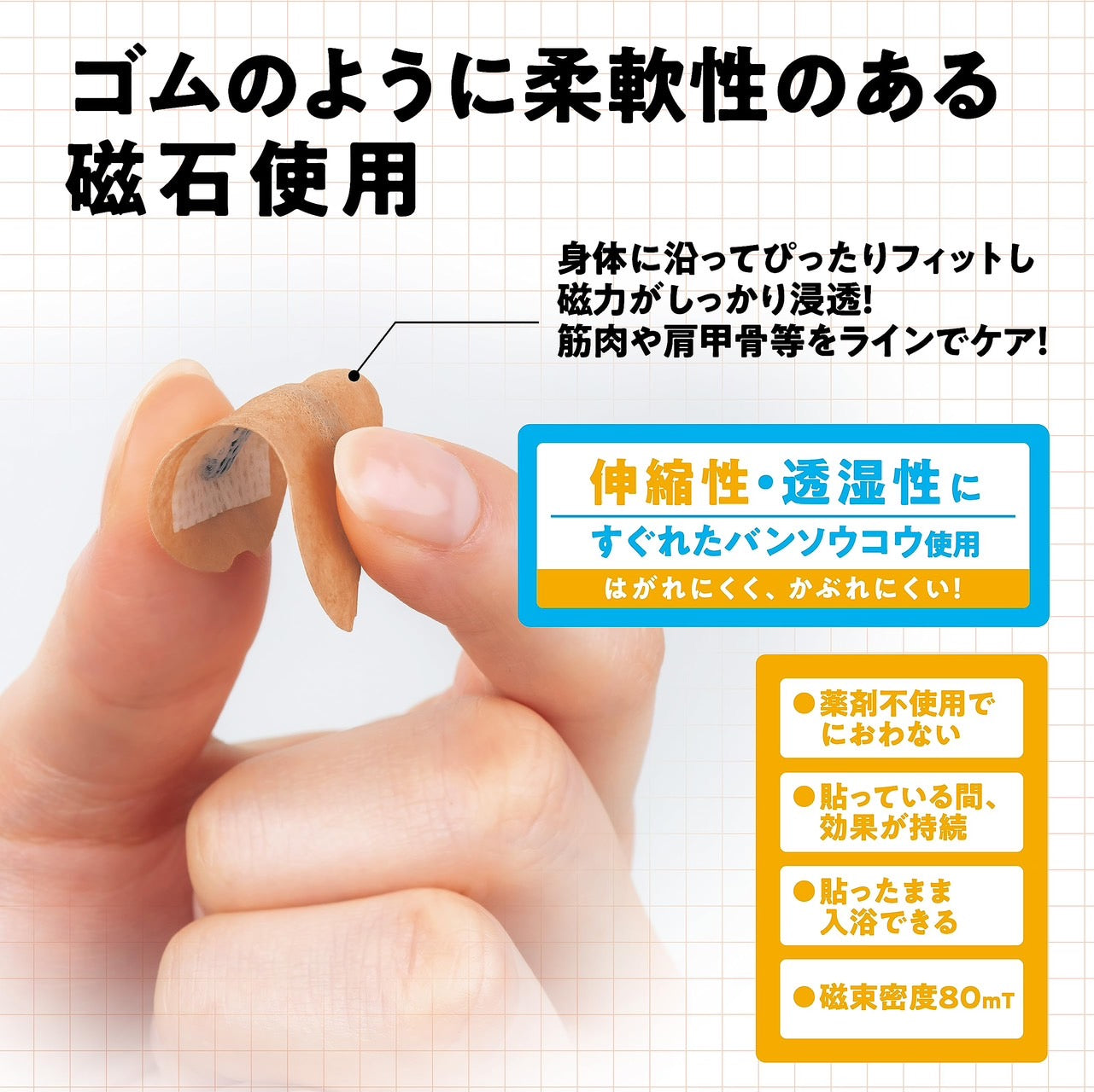 日本 PIP倍福彎曲條形磁力貼