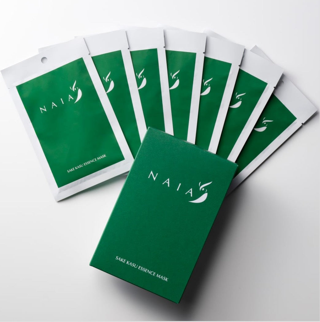 【超級酒粕保濕力🔥】NAIA 酒粕面膜 7枚入|日本純米大吟釀萃取・高效補水・敏弱肌也安心