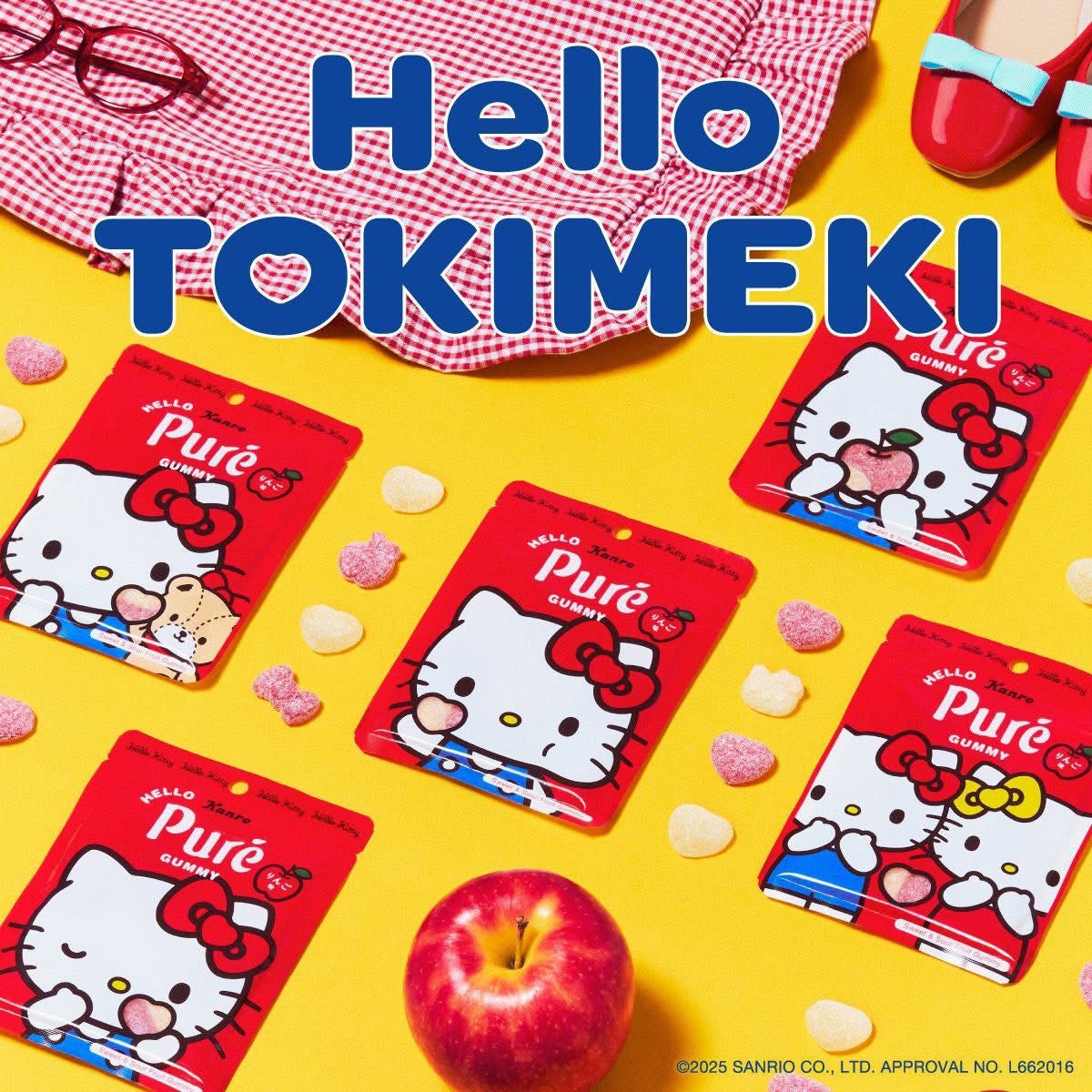 【限量】Hello Kitty × Pure純愛心軟糖|雙色蘋果口味|可愛凱蒂貓造型軟糖|日本直送零食