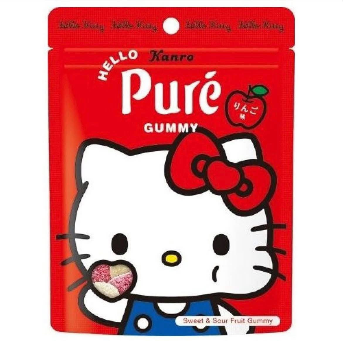 【限量】Hello Kitty × Pure純愛心軟糖|雙色蘋果口味|可愛凱蒂貓造型軟糖|日本直送零食