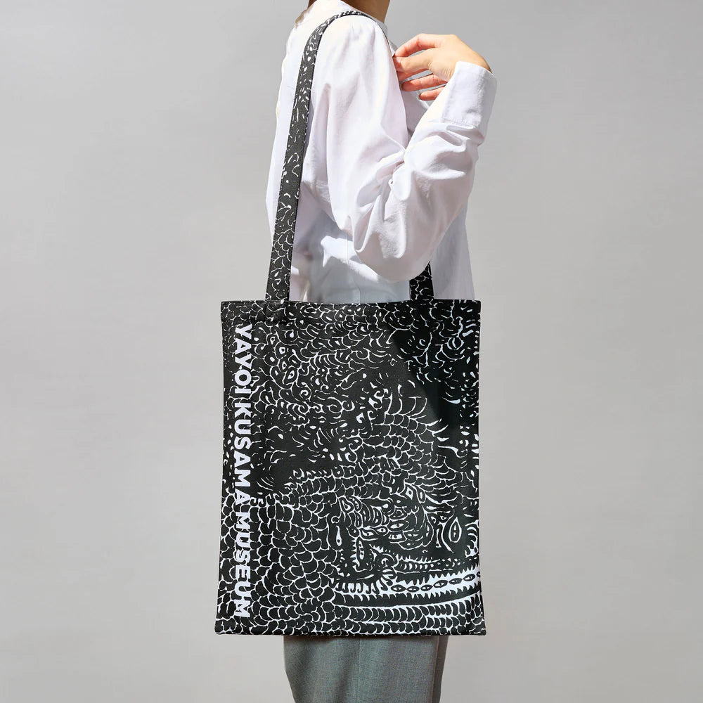 YAYOI KUSAMA STORE官方授權|草間彌生美術館原創托特包(黑色)