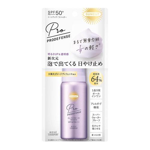 KOSE 高絲 SUNCUT 全效防禦亮白UV慕斯60g|SPF50+ PA++++ 高效防曬×提亮膚色×控油不脫妝|臉部身體兩用日系防曬慕斯