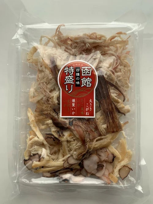 【函館特盛230g】北海道限定乾物珍味4種組合|海味零嘴・下酒菜・超值禮盒|送禮自用最佳選擇
