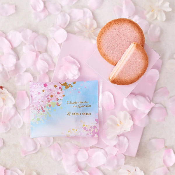 🍪 ヨックモックYOKUMOKU ドゥーブル ショコラ オゥ サクラ 24枚入り|春限定櫻花巧克力餅乾禮盒