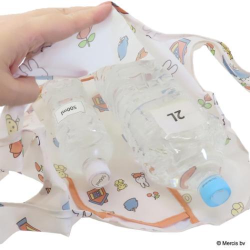miffy 米菲小兔 折疊購物袋 S號|迪克布魯納設計|可愛便攜環保袋|折疊收納超輕巧|日本人氣限定