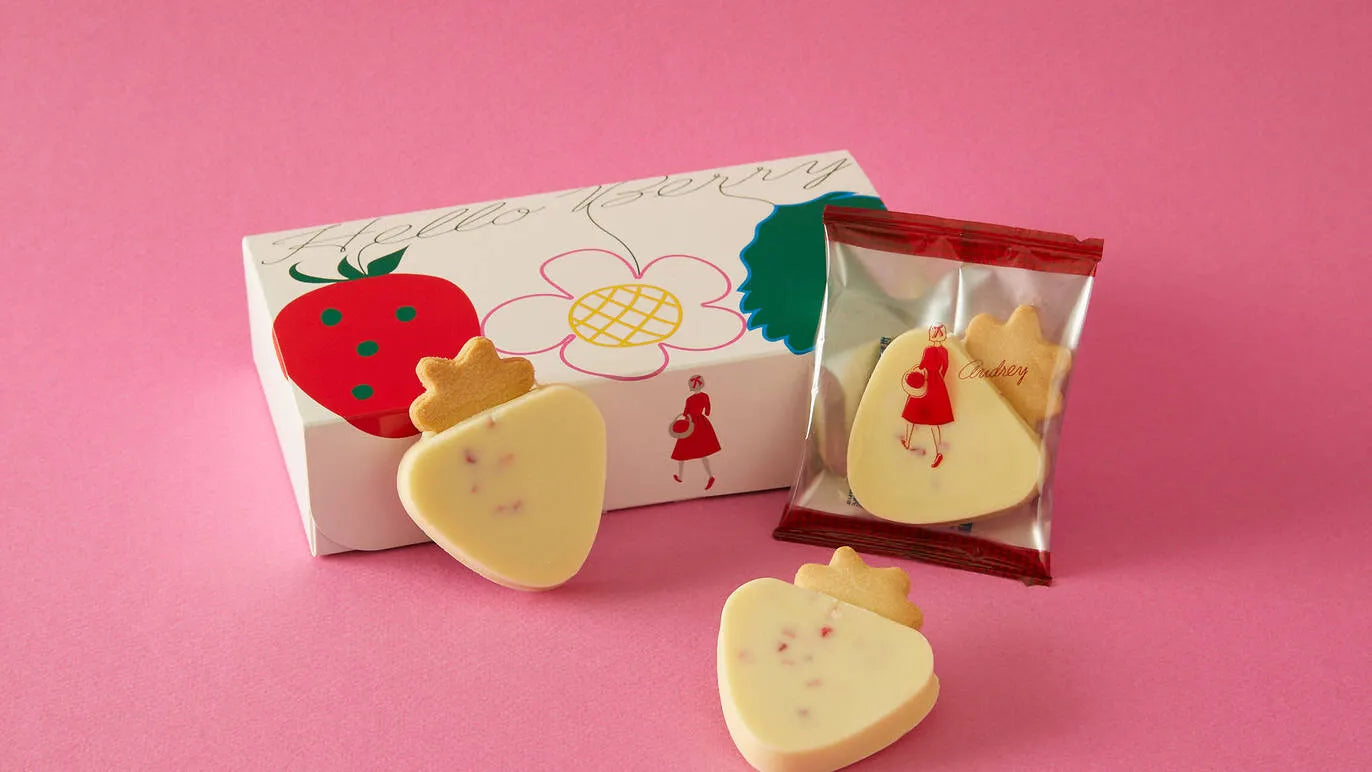 【日本排隊名店】AUDREY Hello Berry 草莓造型餅乾巧克力 |東京人氣伴手禮|草莓控必收 🌟