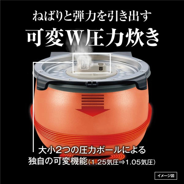 【Tiger虎牌】JPI-S10N 壓力IH電子鍋 5.5合|遠赤9層土鍋釜 泡火炊煮技術 日本製 日本直送台灣