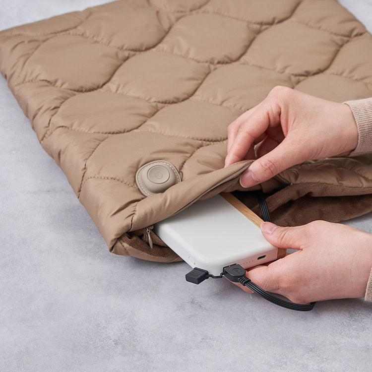 冬天神救援!2WAY可水洗USB加熱腳暖毯|暖腳神器+膝上小毯兩用設計|三段溫控・自動斷電安心又暖心