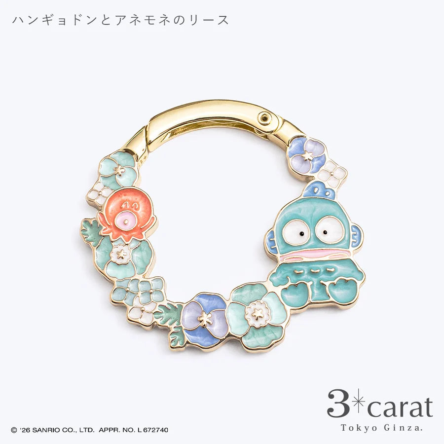🌸【日本直送】3carat × 三麗鷗 花圈造型包包掛飾|大人のサンリオ・附禮品包裝(9款角色)