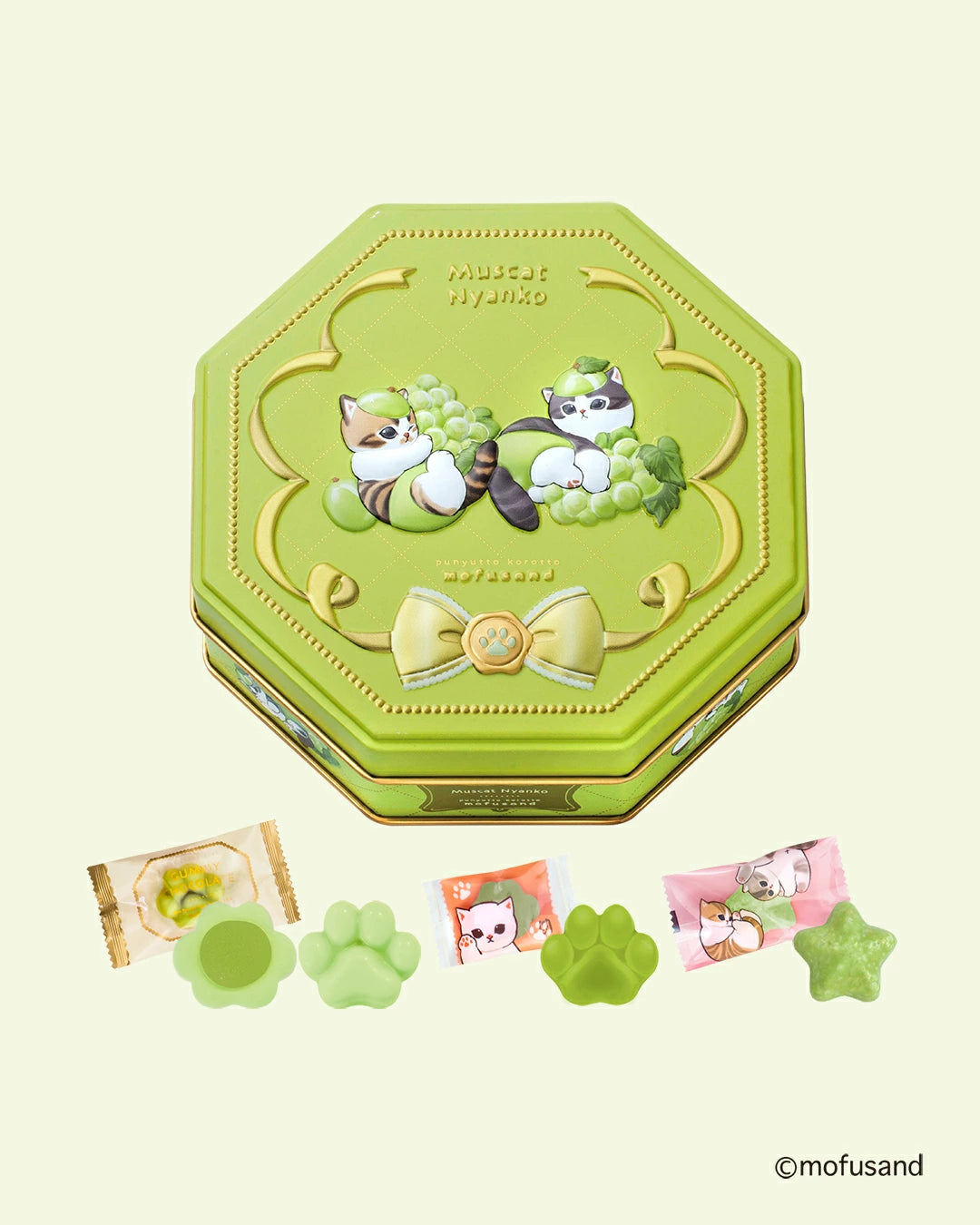mofusand 貓咪水果造型糖果鐵盒|日本限定聯名 可愛肉球軟糖巧克力 禮盒系列