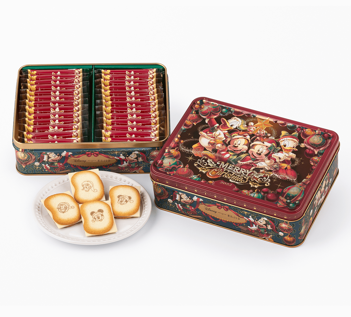 【日本限定】東京芭奈奈迪士尼聖誕節餅乾禮盒|米奇&好朋友限定鐵盒包裝|Disney Christmas Cookie Tin