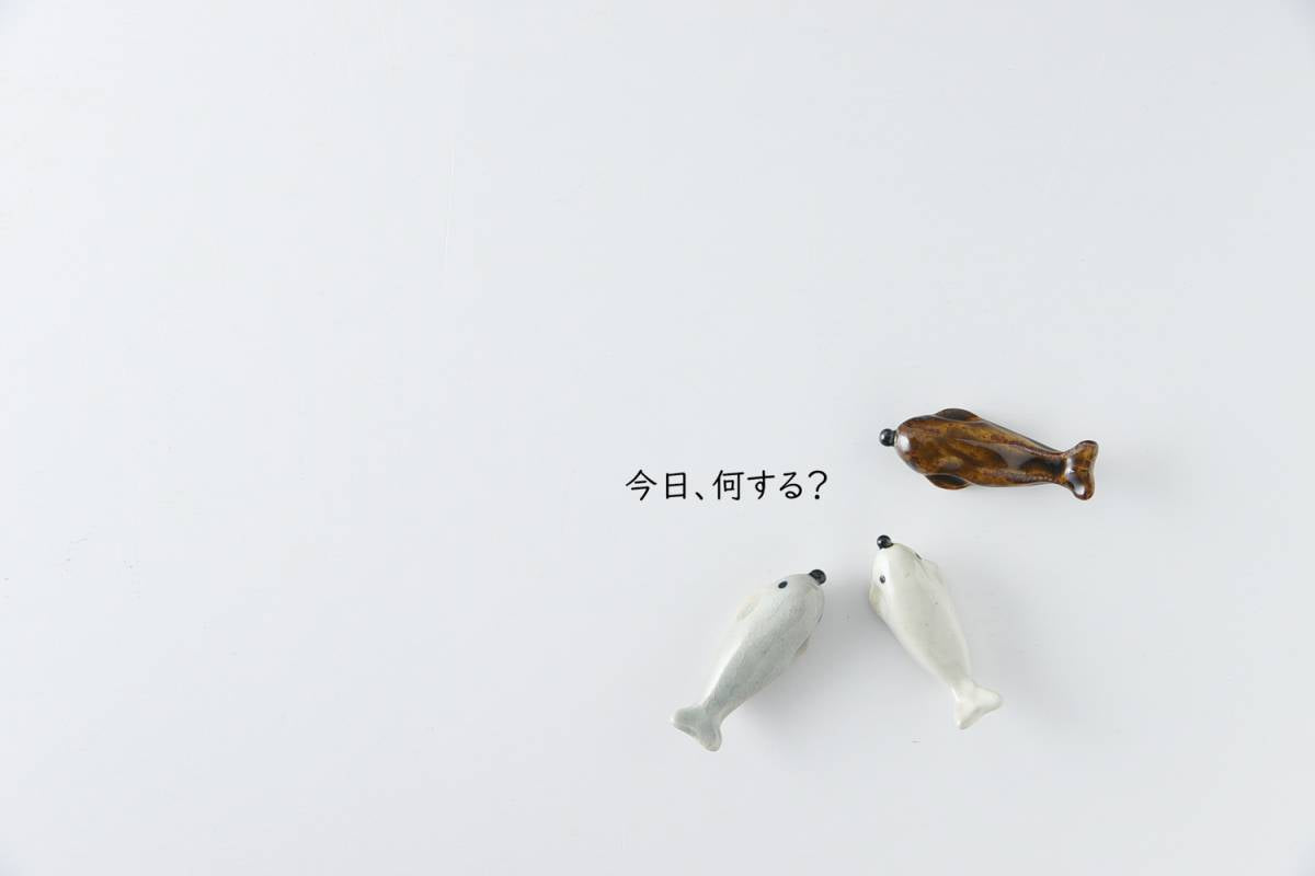 日本製美濃燒海豹筷子架
