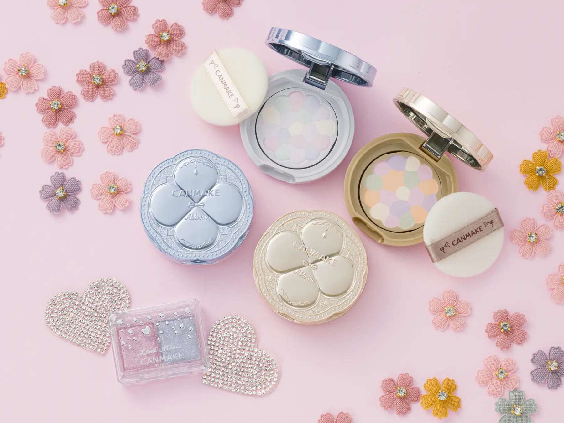 CANMAKE Abloom 花漾五色蜜粉 Mini  隨身補妝神器｜透明感提亮｜日系精緻底妝