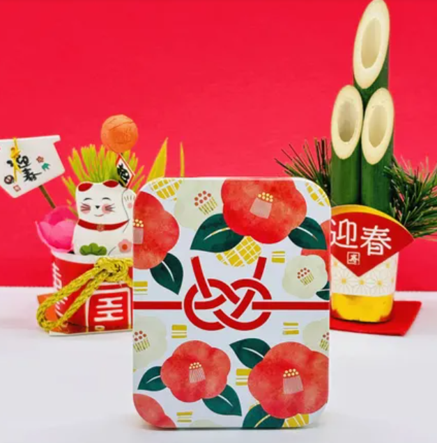 🧧【日本直送】新年和風鐵罐金平糖（4盒一組）｜2027羊年達摩・水引花柄 日本傳統糖果