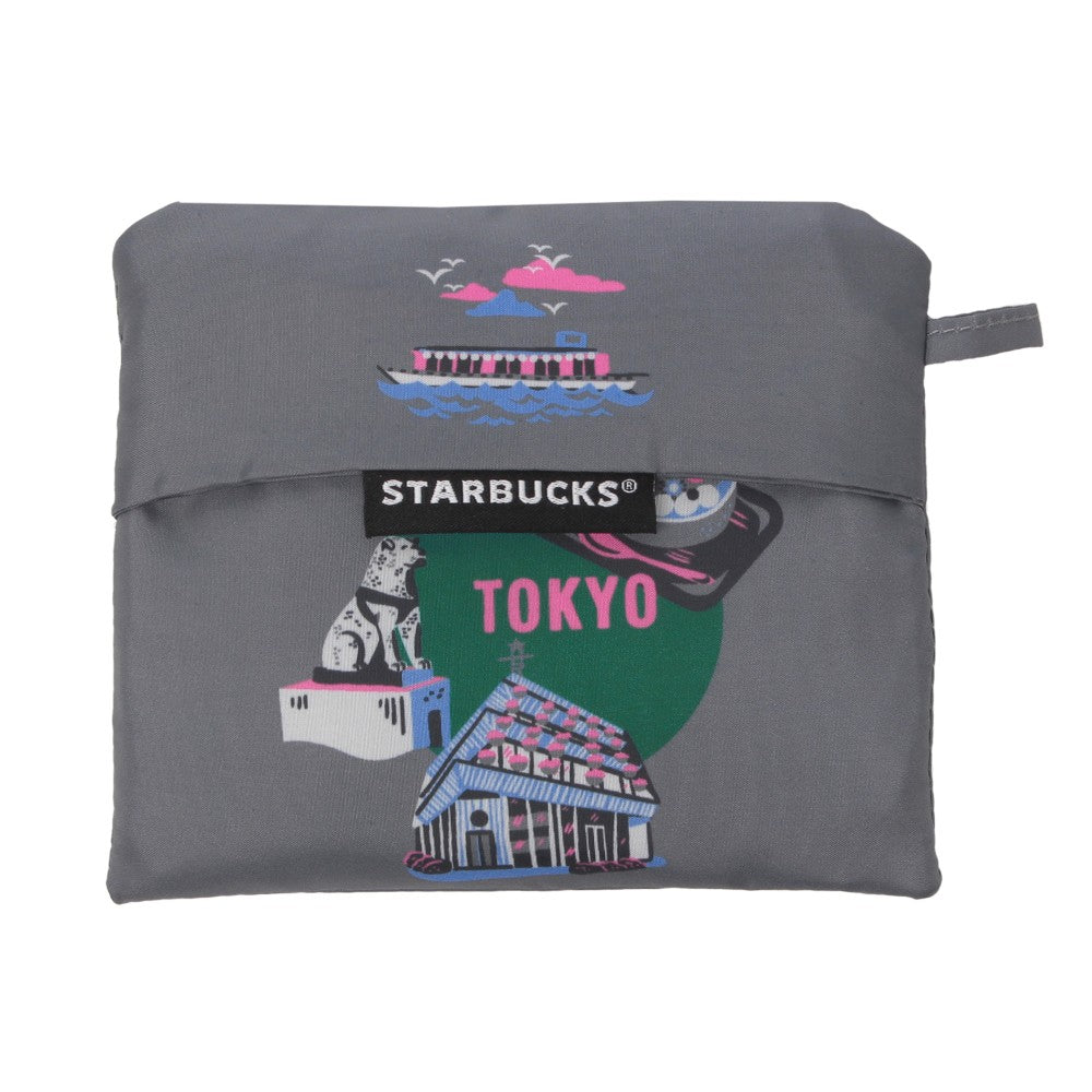 【Starbucks】Discovery Series 日本限定環保袋｜JAPAN 紅×TOKYO 灰 折疊收納 日本直送台灣