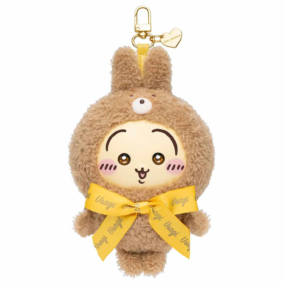 日本正版 Chiikawa 吉伊卡哇 Kiramekko Teddy Bear 絨毛吊飾｜小八・兔兔・小桃・烏薩奇｜熊熊裝可愛鑰匙圈
