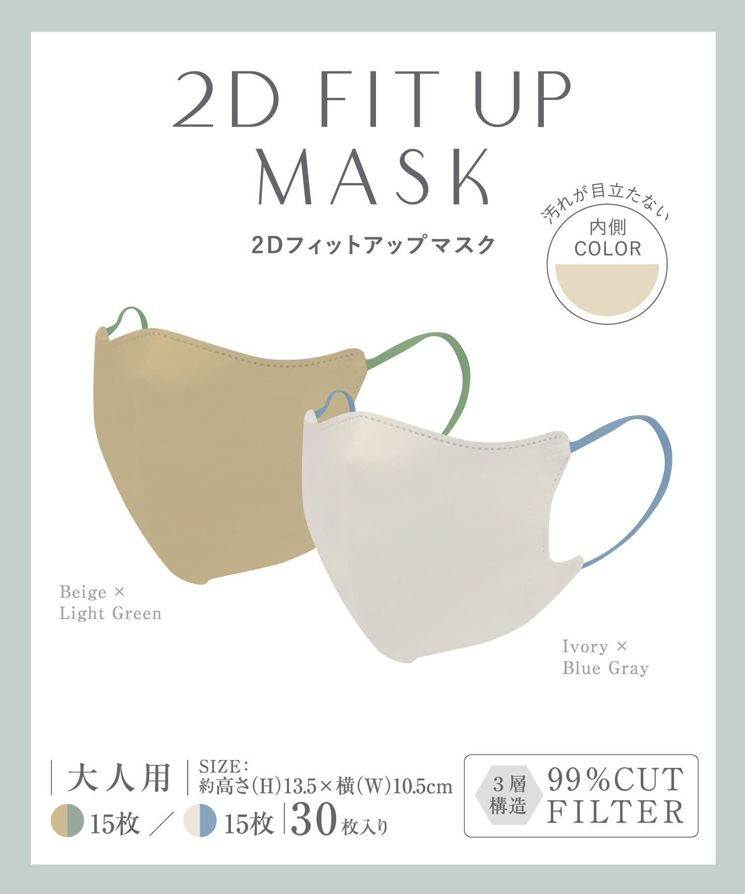 日本3COINS2D立體口罩