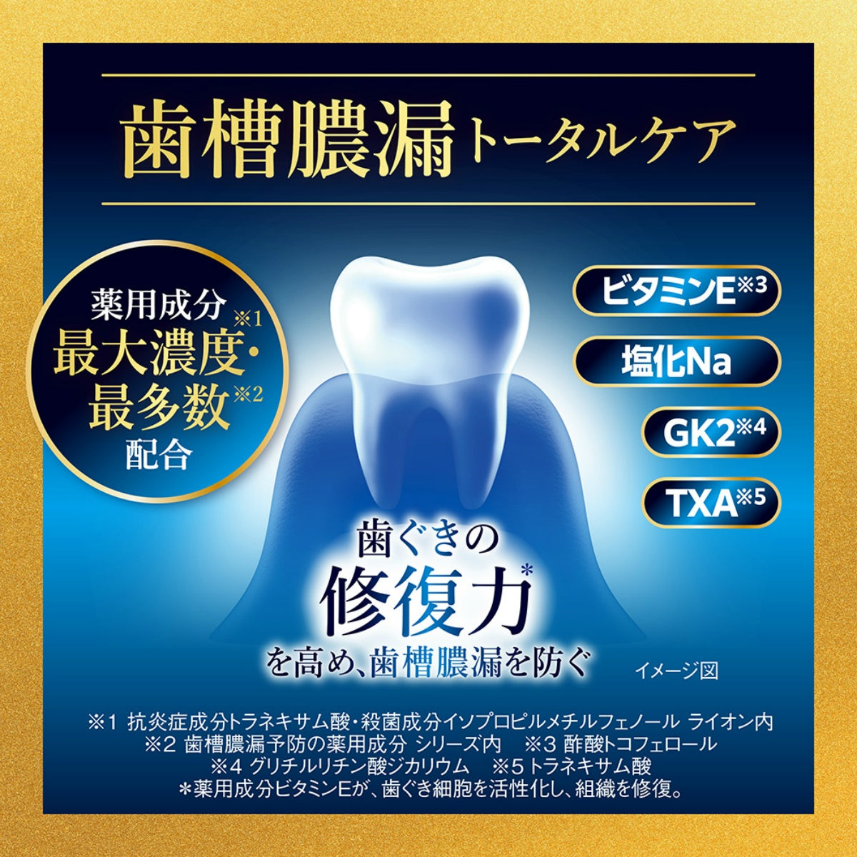 LION デントヘルス薬用ハミガキ DXプレミアム｜牙槽膿漏預防藥用牙膏