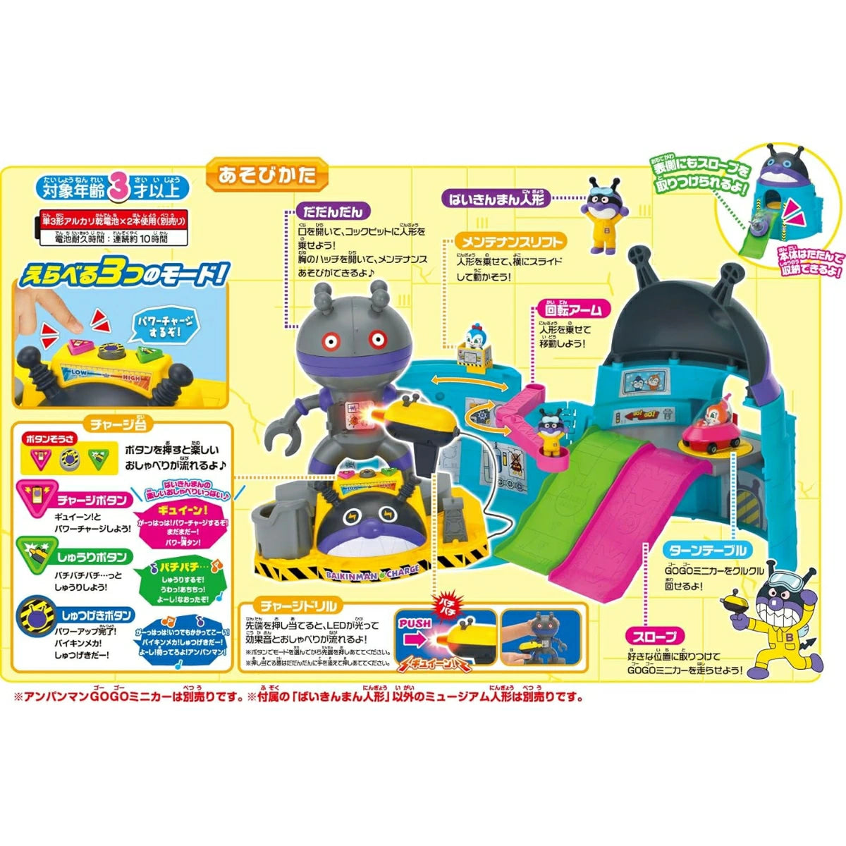 🏰 麵包超人秘密反派基地玩具｜充能機關 × 互動遊戲（SEGA TOYS）