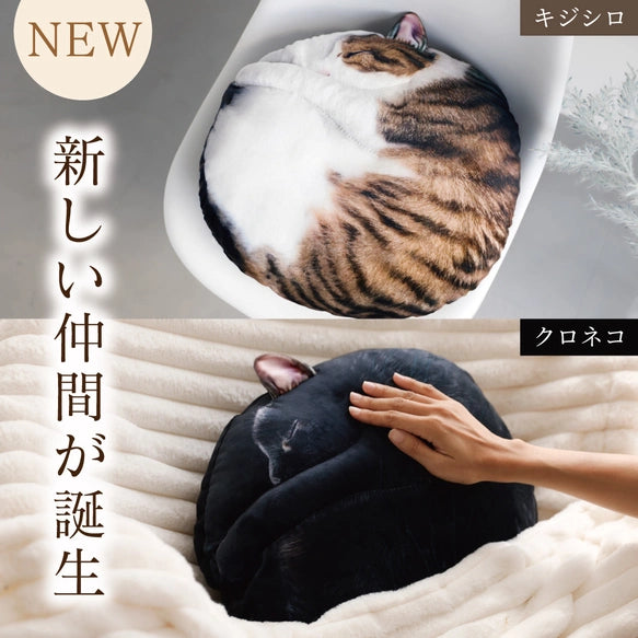 🐈【日本直送】necomaru 貓咪圓形抱枕｜日本手作 poppen poppin・雜誌與電視介紹（六種花色）