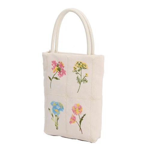 日本flower刺繡側背袋
