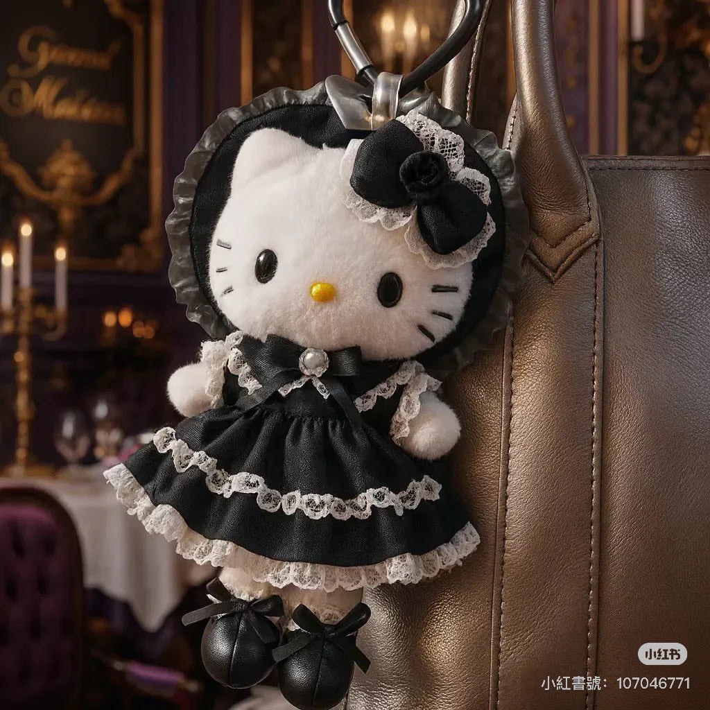 【限量預購】Hello Kitty冬季時尚公仔吊飾｜聖誕版絨毛鑰匙圈・可愛造型收藏・三麗鷗正版