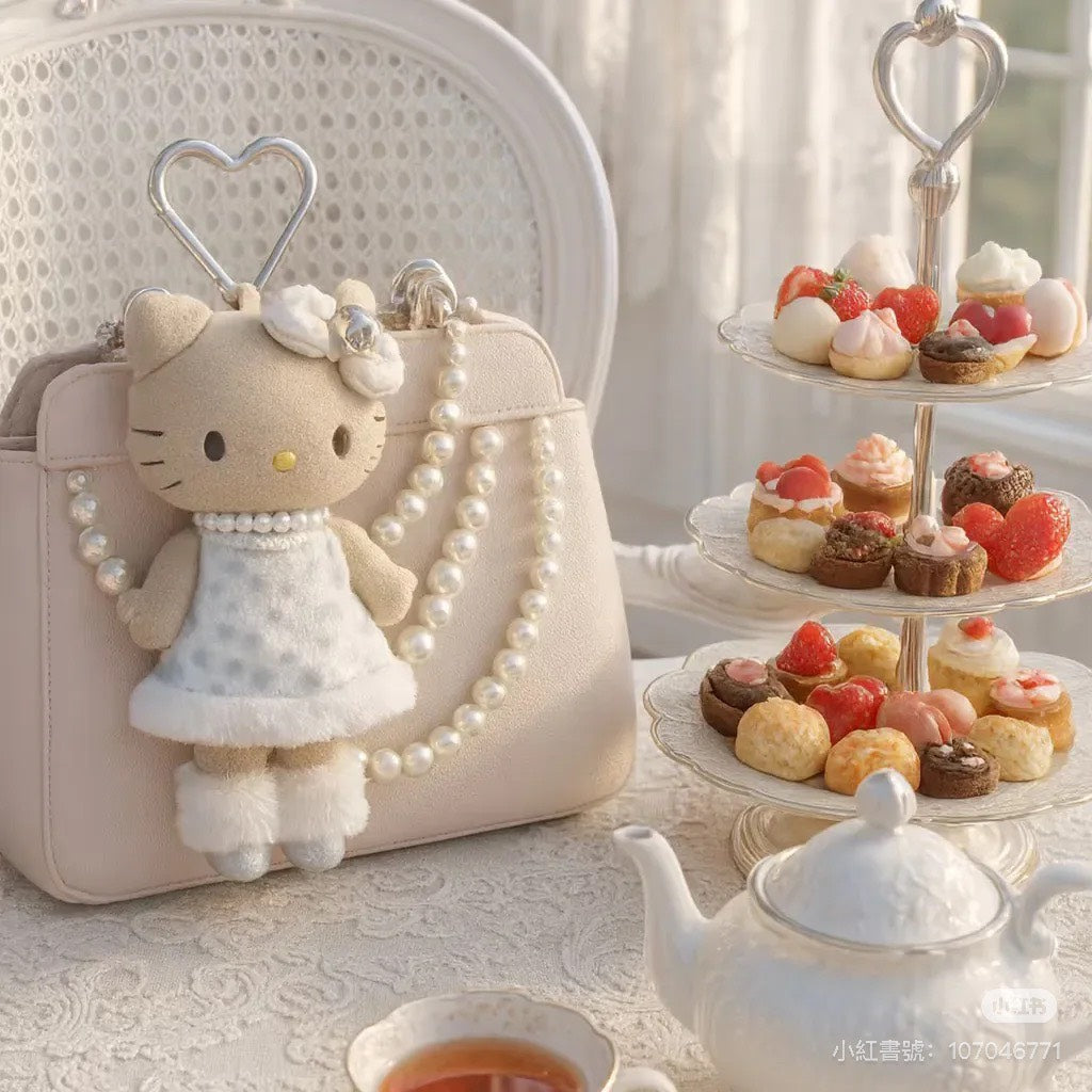 【限量預購】Hello Kitty冬季時尚公仔吊飾｜聖誕版絨毛鑰匙圈・可愛造型收藏・三麗鷗正版