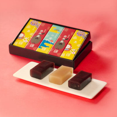 🎍【森八 迎春限定・小型羊羹 粋｜5入／10入】加賀百年和菓子名店 × 新年祝福禮盒｜黑羊羹・黑小倉・白羊羹 三種風味一次收藏！