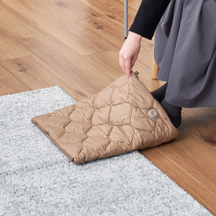 冬天神救援！2WAY可水洗USB加熱腳暖毯｜暖腳神器＋膝上小毯兩用設計｜三段溫控・自動斷電安心又暖心