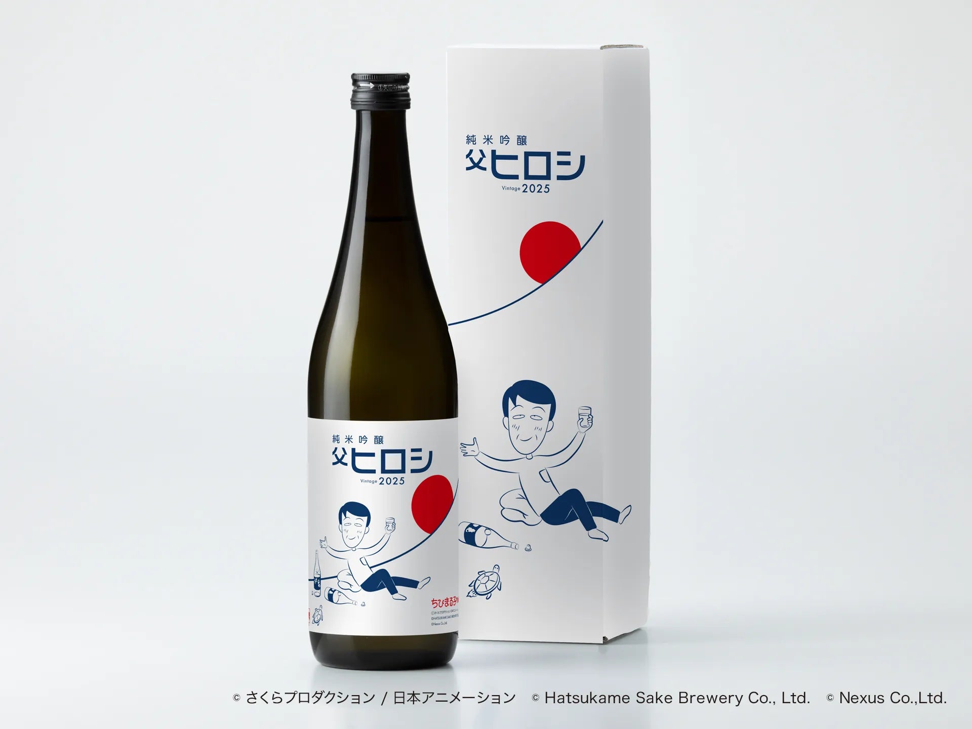 初龜 x 櫻桃小丸子 2025父親節限定 純米吟釀｜靜岡酒造 五週年聯名｜日本清酒｜收藏紀念酒｜動畫聯名酒｜720ml