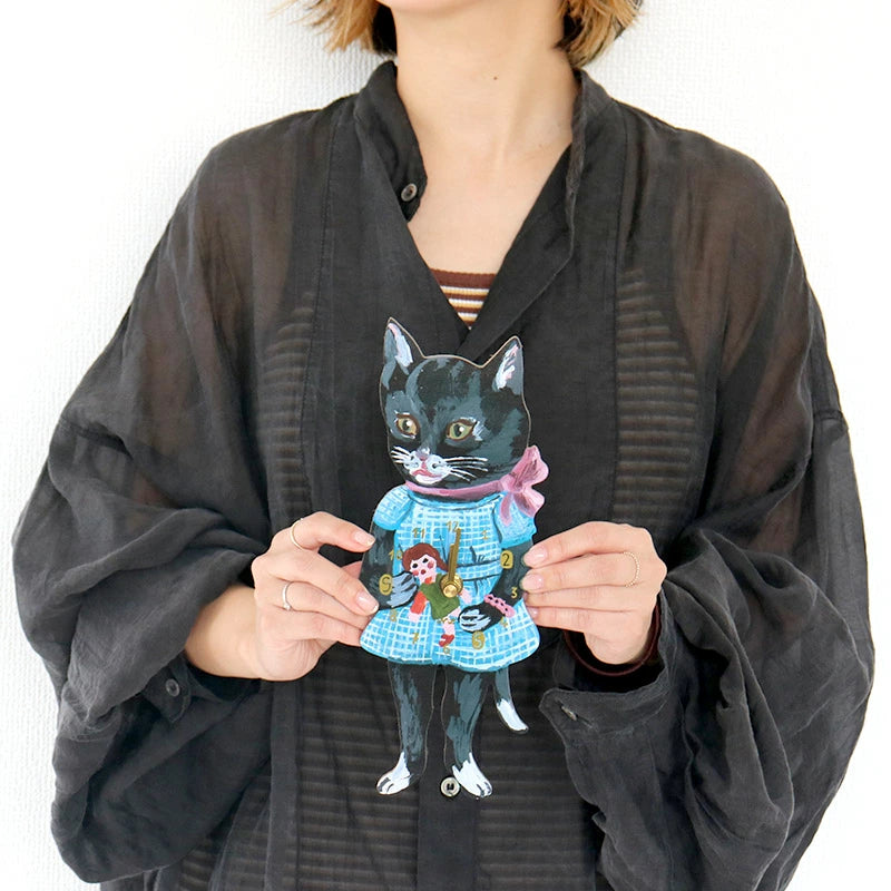 🕰️【Nathalie Lete 造型掛鐘】插畫變成時間的樣子 法國藝術家插畫 × 無秒針靜音設計｜牆上小型美術館