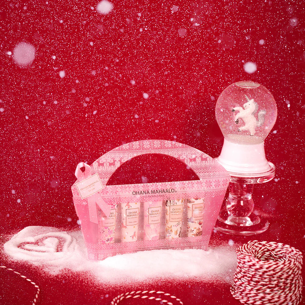 【日本限定】OHANA MAHAALO香氛護手霜五入組🌺｜迷你版保濕護手霜禮盒・少女系香氣一次收集！