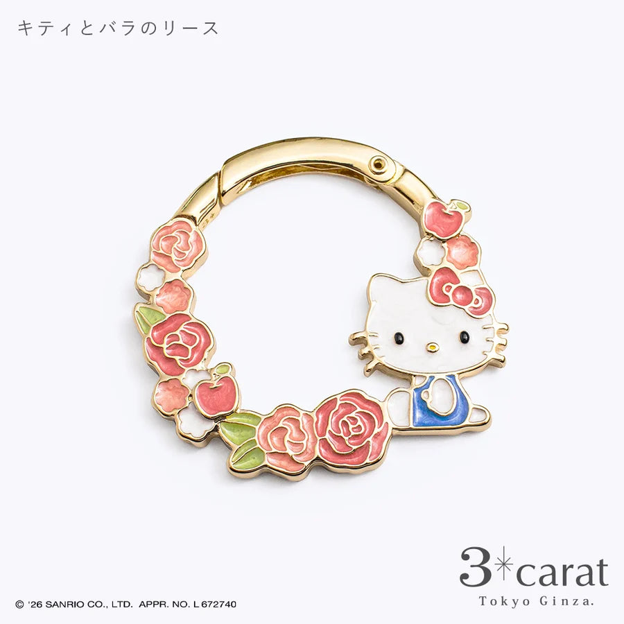 🌸【日本直送】3carat × 三麗鷗 花圈造型包包掛飾｜大人のサンリオ・附禮品包裝（9款角色）
