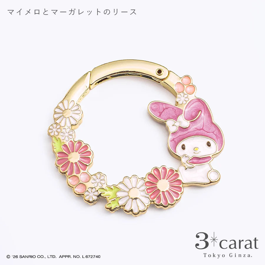 🌸【日本直送】3carat × 三麗鷗 花圈造型包包掛飾｜大人のサンリオ・附禮品包裝（9款角色）
